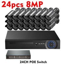 Gadinan 불릿 IP POE 보호 카메라 시스템 야외 스마트 홈 CCTV 레코드 감시 키트 H.265 NVR 32CH 8MP, 01 24pcs 8MP Cameras_04 4T