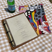 A4 A5 링바인더 원목 우드 카페 메뉴판 스탠드 테이블 메뉴판 클립보드, 도토리 A5(유광골드), 1개