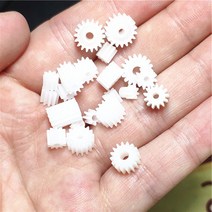 플라스틱 샤프트 기어 그룹 1 모터 톱니 축 세트 21 가지 종류구멍 직경 1mm 2mm DIY 헬리콥터 로봇 완구드, 02 81A_02 10pcs of gears
