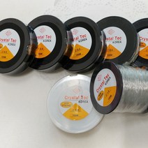 무독성 국산 우레탄줄 투명 100M x 3개 0.3mm 0.4mm 0.5mm 0.6mm 0.7mm 0.8mm 1.0mm 크리스탈텍 탄성 고무줄 비즈 공예 팔찌줄 재료, 1.0mm 3개