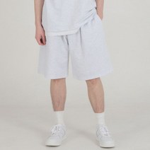 피아네르 원 턱 스웨트 버뮤다 팬츠 화이트 멜란지