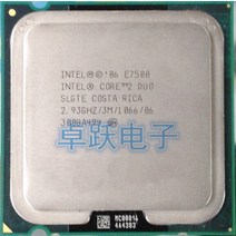 데스크탑 인텔 코어 2 듀오 E7500 프로세서 LGA 2.9 산산조각 1066 GHz 3MB/775, 한개옵션0