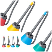 위월천 스톱펜 S2 0.7MM 고정형볼펜 4개입 부착볼펜 접착식볼펜 줄볼펜