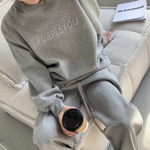 아이엠몽 여성용 퍼플유 맨투맨 트레이닝복 상하의 세트