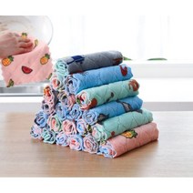 코스랜드 물먹는 벨벳 극세사 주방 요술 인생 무늬 행주, 30개