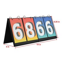 Cosmos 휴대용 테이블 탑 플립 스코어보드 점수 키퍼 플리퍼 농구 축구 야구 하키 멀티 스포츠 대회용 바이오더