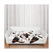 MACEVIA 인조 소가죽 러그 귀여운 소 프린트 동물 카페트 Weern 장식 거실 침실 논슬립 433 L x 295 W(36ft 24ft)