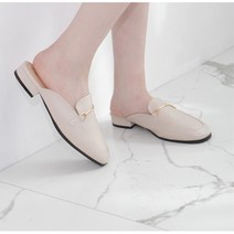 앞코막힌슬리퍼 슬랙스 미니멀한 베이직 뮬 여성샌들 여성신발