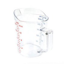 KOOKO 플라스틱 카페 pc 계량컵 눈금컵, 225ml
