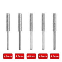 디버링툴 다이아몬드 코팅 연삭 헤드 전기 톱 숫돌 파일 체인 도구, 03 Silver 5PCS 4.8mm