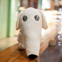 닥스훈트 인형 긴코 캐릭터 강아지 장난감 애착인형, 화이트 25x40cm
