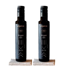 ARGANIC 모로코산 로스팅 먹는 식용 아르간오일 250ml x2병 Pure Argan Oil 그레이트 테이스트 어워드 수상 제품, 2병