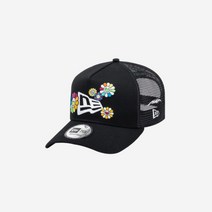 뉴에라 x 무라카미 다카시 오하나 A프레임 메쉬 볼캡 블랙 New Era x Murak Taki Ohana A-Frame Mesh Cap Black
