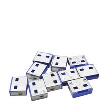 랜스타 USB 포트 보안 잠금장치 커넥터 블루 10개입 LS-USBLOCK-B