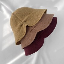 [바보사랑] 여성 울 니트 포인트 버킷 햇 벙거지 모자[디작소]