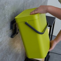 라이프토템 걸어두는 벽걸이휴지통 7L 12L 인테리어 플라스틱 욕실 붙이는휴지통 위생용품수거함, 7L 블루