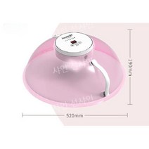 식사 보온 단열 덮개 전기 커버 투명 케이스 식탁음식보관 밥상덮개, 핑크 미디엄  3단 속도 온도 조절