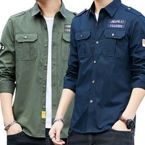 남자 견장 카라 긴팔 셔츠 티 가을 봄 넥 남성 면