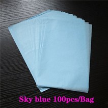 습자지 포장지 210140mm A5 100 장가방 다채로운 티슈 페이퍼 포장 484, 하늘색 100개