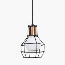LED 본 렉스 철망 1등 팬던트레일등, LED 에디슨 눈꽃램프 G95 2W