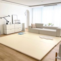 쁘띠메종 더블한판매트 솔리드 210X280cm, 양면 웜그레이