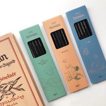 데미안 각인 흑목육각연필 6P 세트 (3Types) : 헤르만헤세의 대표 작품들로 제작 된 각인 연필, A.새는알에서깨어난다