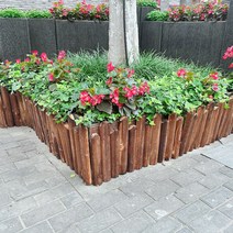 나무 울타리 정원 펜스 부식 방지 말뚝 텃밭 방부목, 평바닥 10x120cm