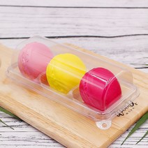 마카롱케이스 3구 50개 마카롱 뚱카롱 투명케이스포장, 단품