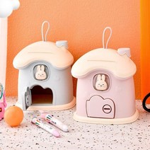 신기한 특이한 귀여운 인테리어 토끼 하우스 지폐 동전 저금통, 핑크