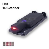 택배 블루투스 스캐너 핸드 폰 백 클립 바코드 iOS 안드로이드 용 3-In-1 USB 무선 1D 2D QR 리더 지원, H01 1D Laser, 01 H01 1D Laser