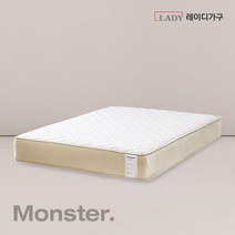 [방문설치+빠른배송] 레이디가구 몬스터 뉴필로우탑 50T 고밀도 하이브리드 침대 매트리스 SS, 모던그레이
