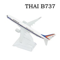 취미 수집용 항공사 비행기 모형 스케일 1:400 금속 항공기 복제 15cm 에어 한국 서울 아시아 항공 비행기 모델 크리스마스 방 장식 을 위한 선물 완구, 15 71.THAI B737