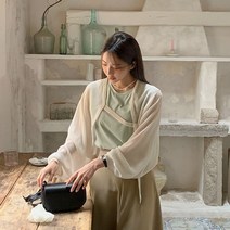 엔버 린넨 버튼 볼레로 가디건 69540 빅사이즈 여성의류