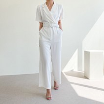 메이블 / 벨라 벨트 롱 와이드 점프슈트 2color