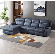 에어쇼파 거실용 에어 가죽 모던 리클라이닝 소파 세트