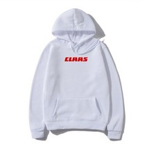 텃밭 관리기 미니 경운기 트랙터남성 Claas 흰색 후디 트랙터 수확기 농업 장비 기계 겉옷, 11 white_02 S