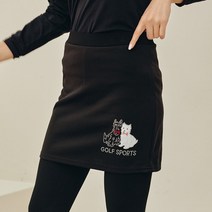 제이투제이 큐빅 골프 기모 치마레깅스 빅사이즈 여성골프웨어 국내생산