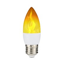 E27 LED 불꽃 램프 E14 B22 동적 불꽃 효과 전구 AC110V 220V 깜박이는 불꽃 촛불 조명 홈 장식용, E27 Candle Tip