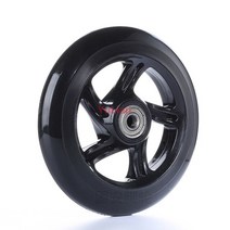 휠체어용품 125mm145m180mm 200mm PU 바퀴 전기 스쿠터 트롤리 호랑이 자전거 보조 휠체어 부속품 피마자, 09 145mmx30mm