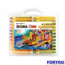ForU93 레일 크레용 크레파스 24색 수채파스 수채화파스 미술용수채화파스