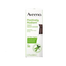 아비노 Positively 레디언트 Daily Facial Moisturizer Total Soy 컴플렉스 and Broad Spectrum SPF 30 Sunscreen 오일-F, 2.5 온스