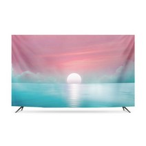 명화 티비 TV 덮개 가리개 인치 종류별 모니터 선라이즈 힐링 먼지 커버 42 55 65 75 80 액자 풍경 HA10, 37인치 아침 빛 이슬