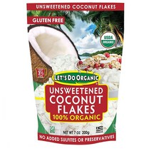 렛츠두오가닉 코코넛 플레이크 Lets Do Organic Coconut Flake 200g 3개