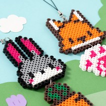율아트 동물 캐릭터 컬러 펄러 비즈 만들기 키링 diy 세트 어린이 미술놀이 키트