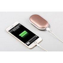 조약돌 USB 손난로 휴대폰 보조배터리 3000mah 5000mah 크리스마스 연말선물, 골드