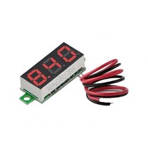 전압계 0.56 인치 2 선식 전압 측정기 헤드 LED 디지털 역 극성 보호 포함, 01 Red