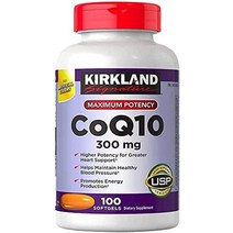 kirkland 시그니처 coq10 300mg 100 소프트젤-coq10 보충은 심장 및 항산화 건강을 지원하고 건강한 노화를 지원하는 데 도움이 될 수 있습니다., 1 팩