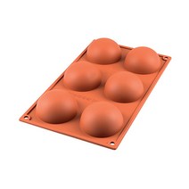 실리코마트 실리콘몰드 반구틀 6구 SF002