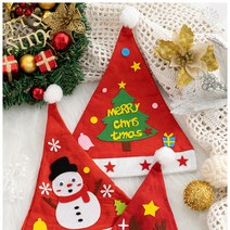 mi 민화샵 크리스마스 펠트산타모자만들기 펠트장식, 트리