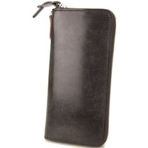 [콜보] 긴 지갑 1LD-0223 아코디언 형 라운드 패스너 페이스 브라이들 가죽 face Bridle Leather 유니섹스 다크 브라운 CO-1LD-0223-93